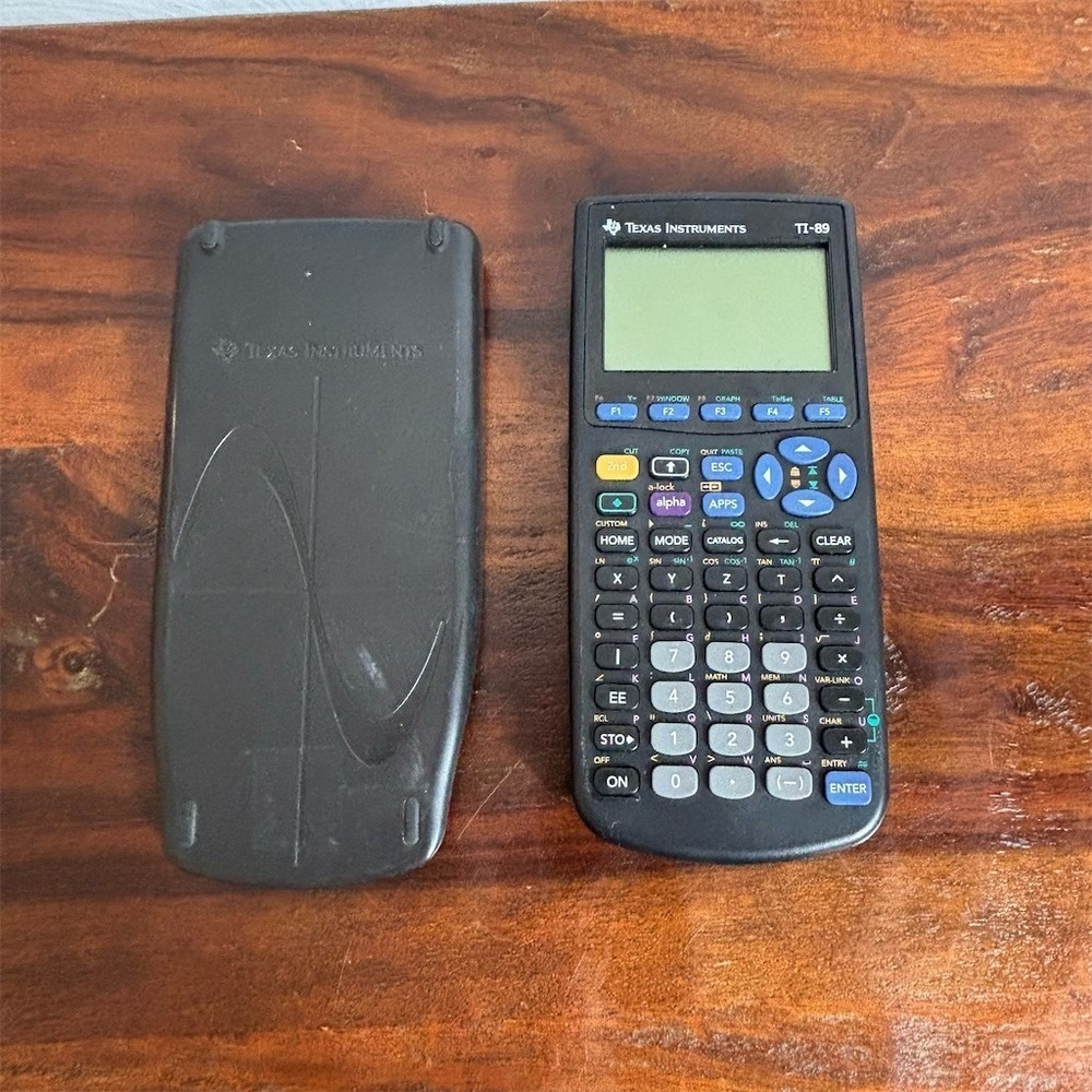 Texas Instruments‎ TI-89 Graphing Calculator Black Gray w/ Slide Cover Case